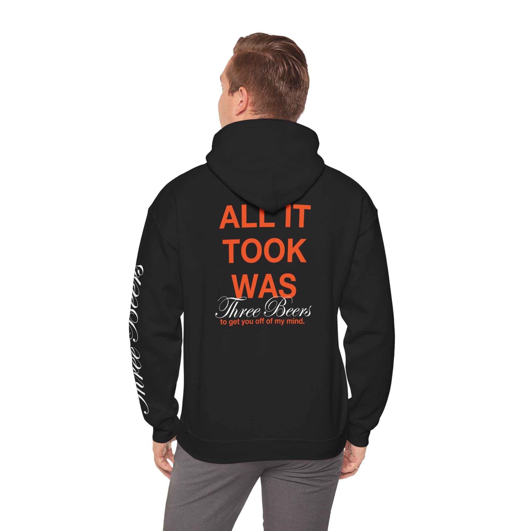 Gildan Hoodie — "All It Took Was Three Beers" Casual Pullover